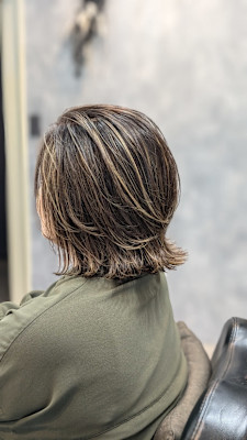 ハイライト　白髪ぼかし