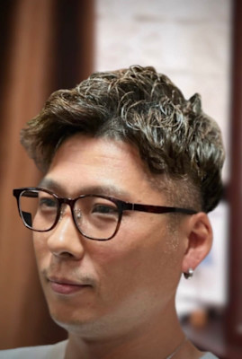 2ブロックビジネスショートパーマ/スパイラル/メンズカット