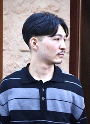 2ブロックナチュラルセンターパート/メンズカット/水道橋/