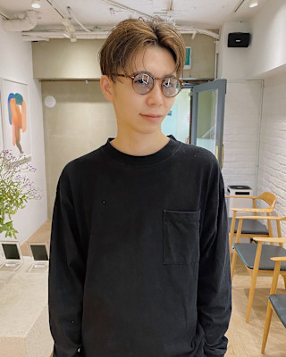 ベリーショート/ダークアッシュ/ニュアンスパーマ/栄/久屋