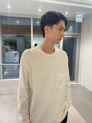 ベリーショート/ダークアッシュ/ニュアンスパーマ/栄/久屋