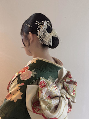 着物に合うタイトシニヨン