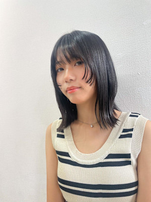 姫カット/顔まわりレイヤー/ボブカット