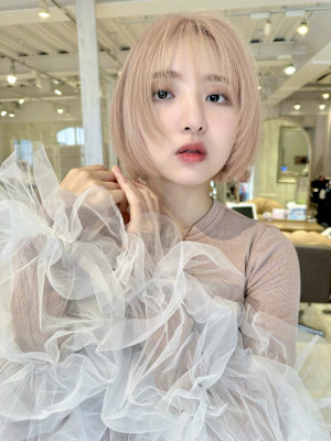 ハイトーン/ボブ/ケアブリーチ/フェイスレイヤー