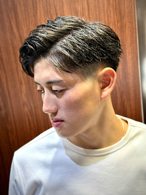 ツーブロックショート