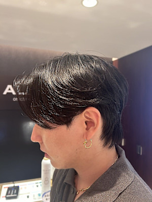 韓国ヘア マッシュウルフ センターパートウルフ カルマパーマ