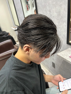 毛流れセンターパート