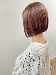 Norm横浜　ぱつっとボブ×暖色カラー