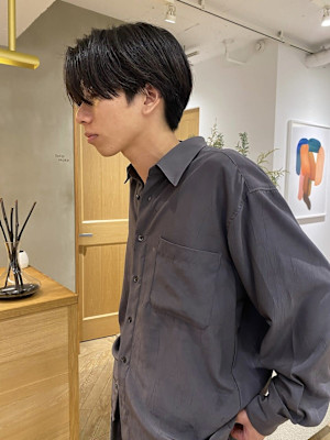 ベリーショート/ダークアッシュ/ニュアンスパーマ/栄/久屋