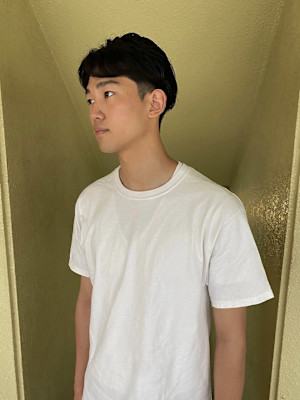 ベリーショート/ダークアッシュ/ニュアンスパーマ/栄/