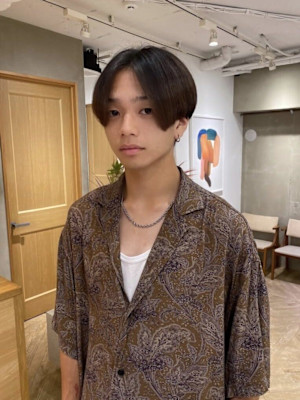 ベリーショート/ダークアッシュ/ニュアンスパーマ/栄/久屋