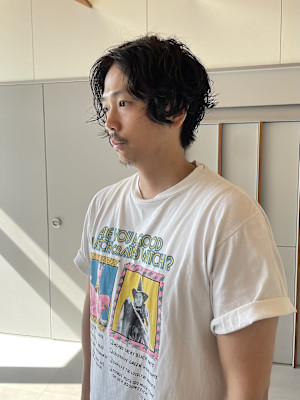 ベリーショート/ダークアッシュ/ニュアンスパーマ/栄/久屋