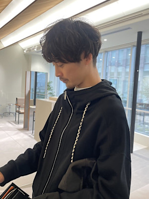 ベリーショート/ダークアッシュ/ニュアンスパーマ/栄/久屋