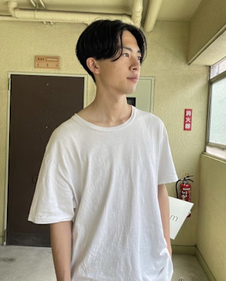 ベリーショート/ダークアッシュ/ニュアンスパーマ/栄/久屋