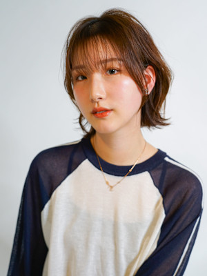 ★くびレイヤーエモージュエアリーロング美髪ピンクブラウン