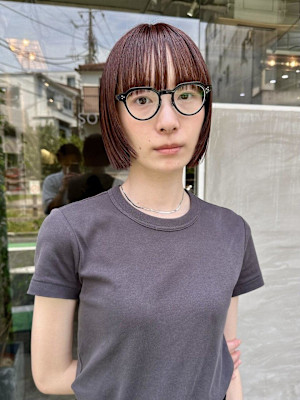 ミニボブ/ダブルカラー/暖色カラー/下北沢◎