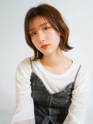 ★20代30代◎ケアカラーエアリーセミディ美髪レイヤー