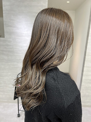 ★韓国愛され/艶カラー/オリーブベージュ/ワンホンヘア