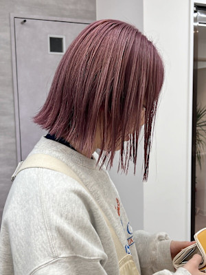 ★小顔カットピンクベージュ髪質改善インナーグレージュ