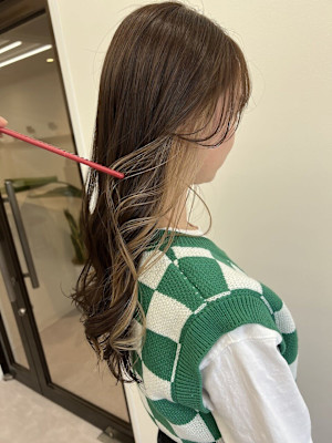 ★20代30代愛され可愛いワンホンインナーカラーベージュ