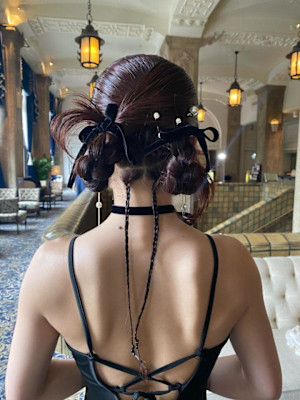 カチモリヘア/ツインアレンジ/三つ編みヘア/編み下ろしヘア