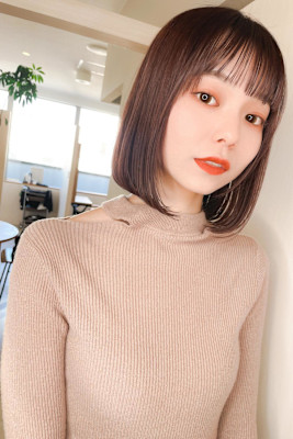 ★くびレイヤーエモージュ大人可愛い30代40代似合わせカット