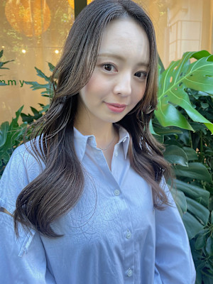 【水光肌カラー】顔がくすまない透明感カラー