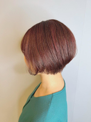 前下がりショートピンクラベンダー