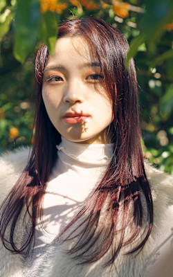 ウルフカット　レイヤーヘア 暖色カラー