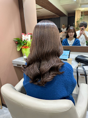 艶やかコテ巻き風パーマ/デジタルパーマ