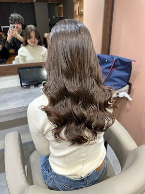 コテ巻き風パーマ/韓国風パーマ