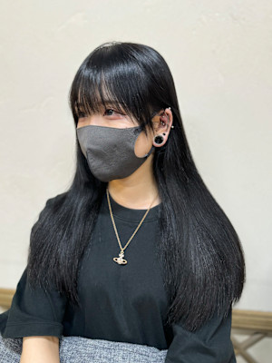 縮毛矯正/髪質改善/黒髪ロング/艶髪/ローレイヤー