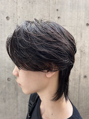 韓国ヘア セ ンターパートウルフ カルマパーマ 表参道