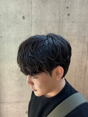 シャドウパーマ 韓国ヘア メンズ 原宿 表参道