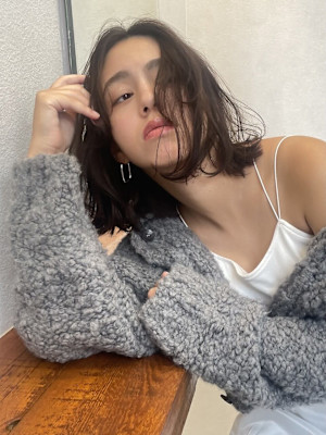 パーマで作るアンニュイせミディ/keshik大名