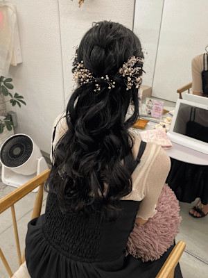 《花屋併設》ハーフアップ