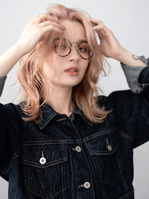 ハイトーンミディアム/ダブルカラー/ケアブリーチ