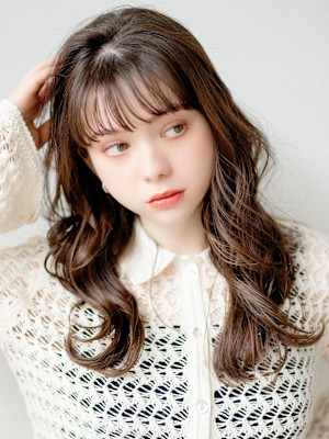 レイヤーレイヤーカット/グレーベージュ/ロング