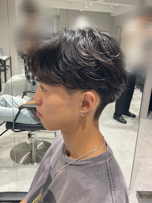 【カルマパーマ】メンズヘア/メンズパーマ/センターパート