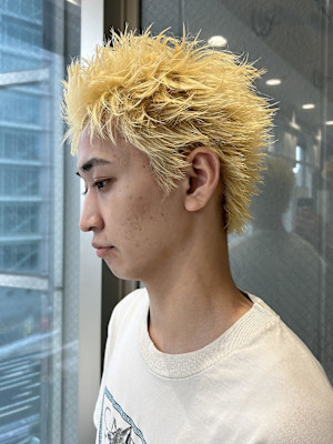 スパイキーショート×抜きっぱなしブロンド