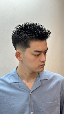 スパイキーショート　ローフェード　ザクザクショート