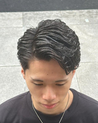 ハーフバック　ビジネスパーマ　アイロンパーマ