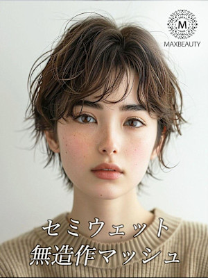 セミウェット無造作マッシュヘア☆銀座/東京駅