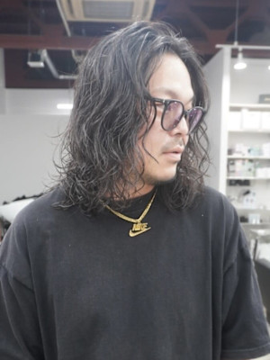 【BOW style】ウェーブロングメンズ