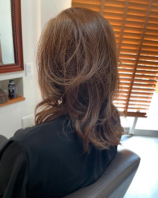 ブリーチ無しのミルクティーカラー