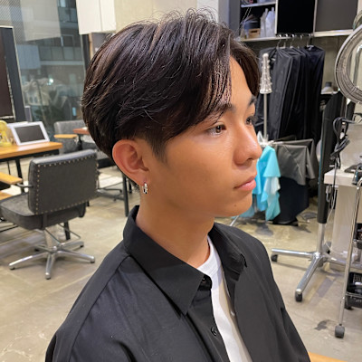 毛流れニュアンスパーマ