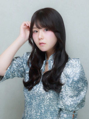 透明感大人ウエーブカール×髪質改善ブルーブラック