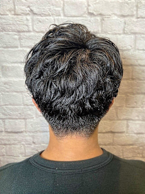 簡単セットかき上げパーマ【床屋】【理容室】