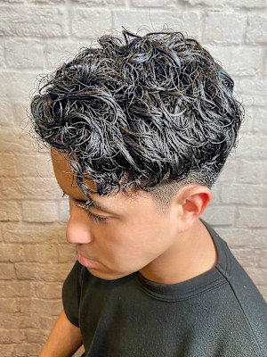 簡単セットかき上げパーマ【床屋】【理容室】