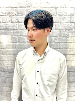 清潔感アップ！！ツーブロックセンターパート【床屋】